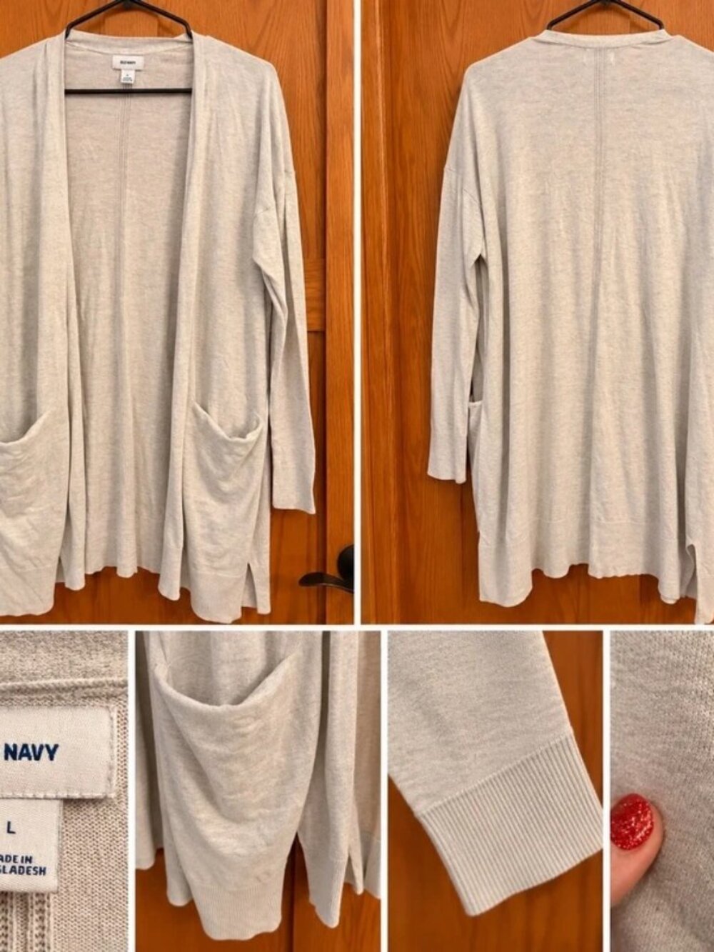 Old Navy Lightweight Open-Front Cardigan Light Gray